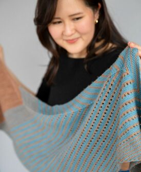 Kiowa shawl knitting pattern by Tabetha Hedrick knit in SweetGeorgia yarns